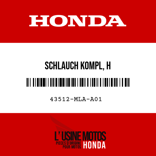 image de 43512-MLA-A01 SCHLAUCH KOMPL, H RREMSHAUPTZYLINDER