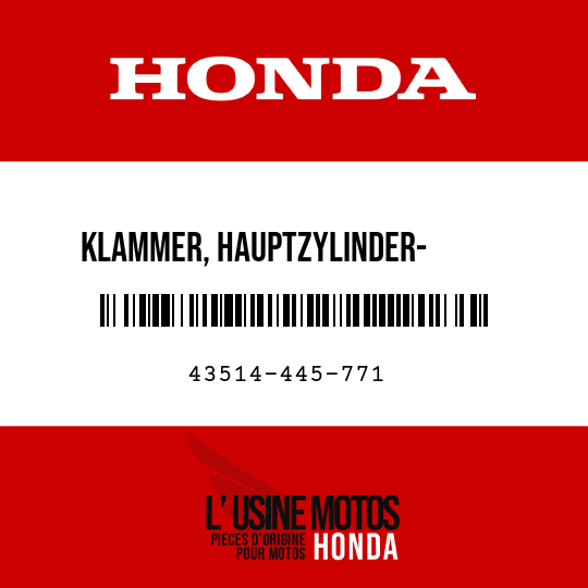 image de 43514-445-771 KLAMMER, HAUPTZYLINDER- OELSCHLAUCH