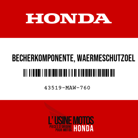 image de 43519-MAW-760 BECHERKOMPONENTE, WAERMESCHUTZOEL