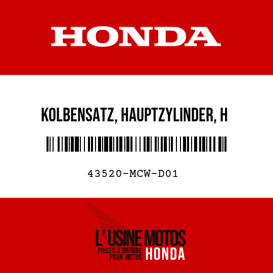 image de 43520-MCW-D01 KOLBENSATZ, HAUPTZYLINDER, H