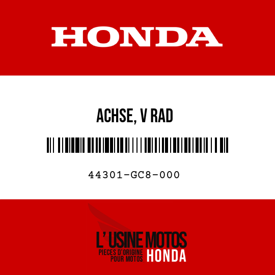 image de 44301-GC8-000 ACHSE, V RAD