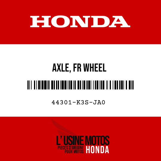 image de 44301-K3S-JA0 AXLE, FR WHEEL