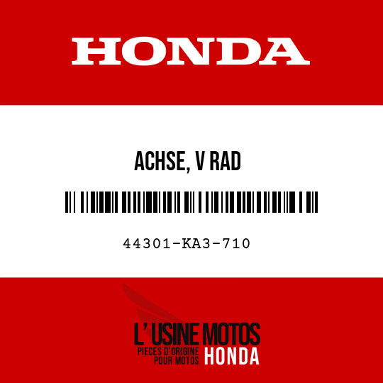 image de 44301-KA3-710 ACHSE, V RAD
