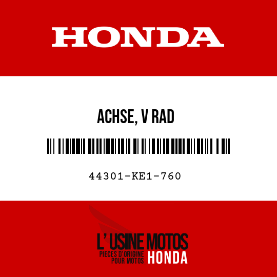 image de 44301-KE1-760 ACHSE, V RAD