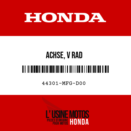 image de 44301-MFG-D00 ACHSE, V RAD