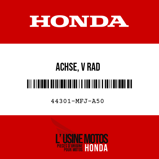 image de 44301-MFJ-A50 ACHSE, V RAD