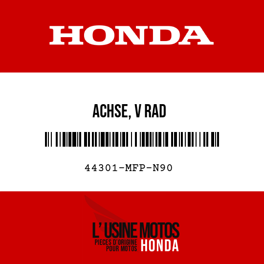 image de 44301-MFP-N90 ACHSE, V RAD