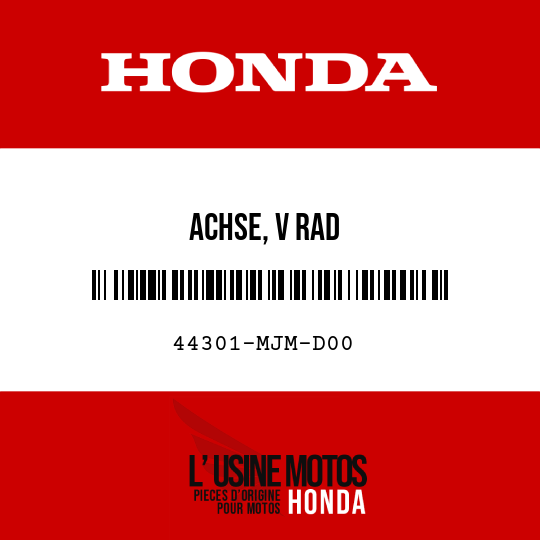 image de 44301-MJM-D00 ACHSE, V RAD