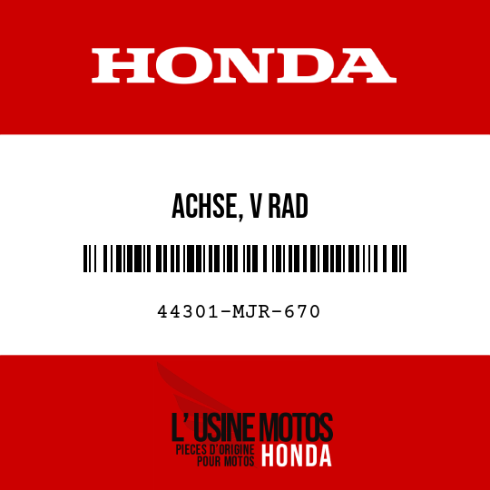 image de 44301-MJR-670 ACHSE, V RAD