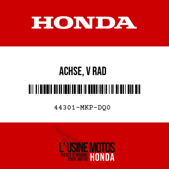 image de 44301-MKP-DQ0 ACHSE, V RAD