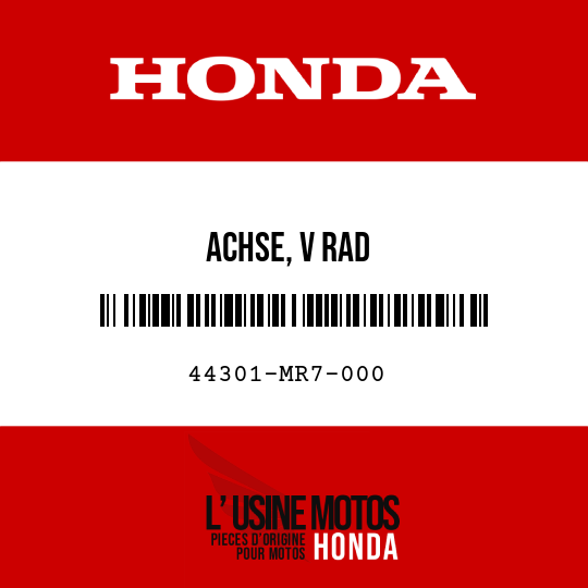 image de 44301-MR7-000 ACHSE, V RAD