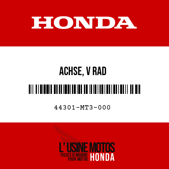 image de 44301-MT3-000 ACHSE, V RAD