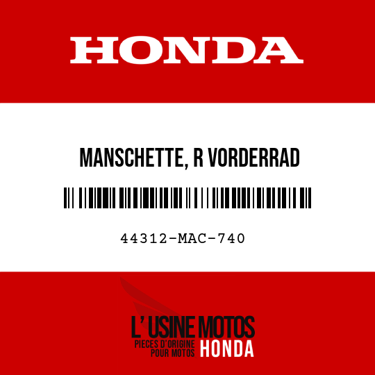 image de 44312-MAC-740 MANSCHETTE, R VORDERRAD