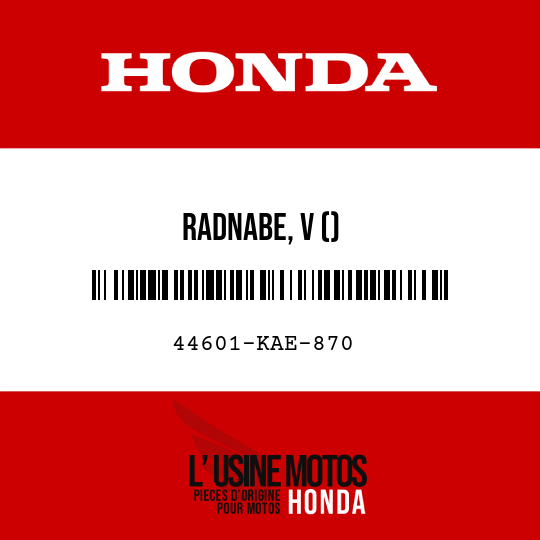 image de 44601-KAE-870 RADNABE, V ()