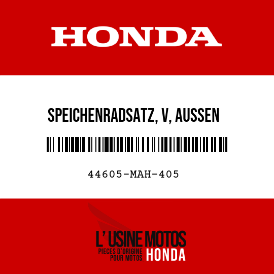 image de 44605-MAH-405 SPEICHENRADSATZ, V, AUSSEN