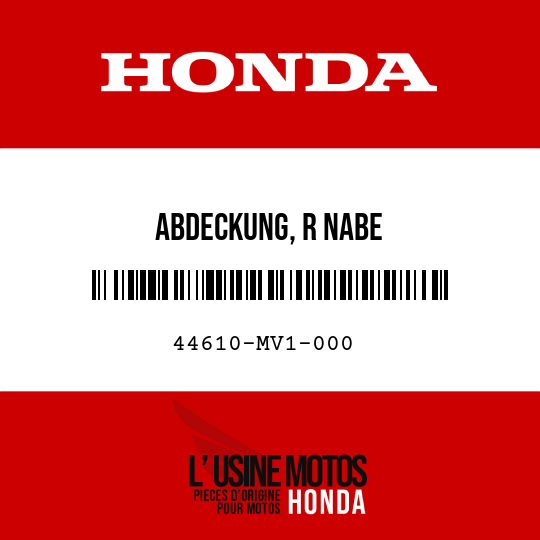 image de 44610-MV1-000 ABDECKUNG, R NABE