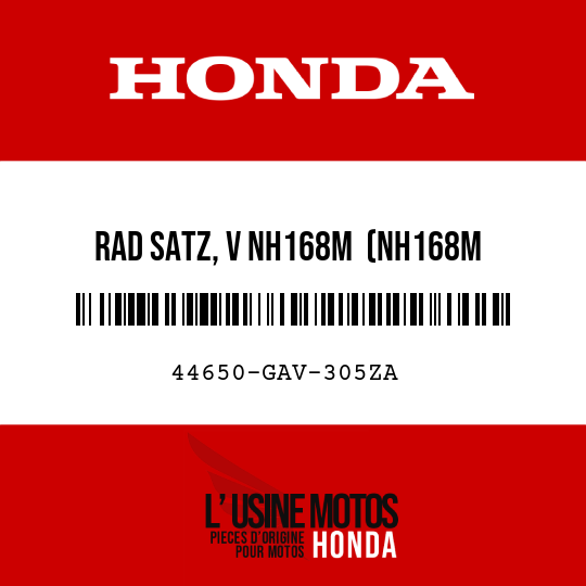 image de 44650-GAV-305ZA RAD SATZ, V NH168M  (NH168M VERNIERGRAUMETALLIC)
