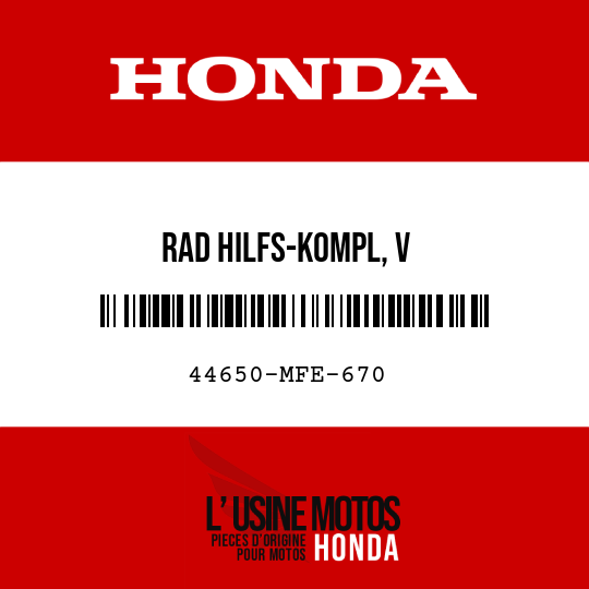 image de 44650-MFE-670 RAD HILFS-KOMPL, V