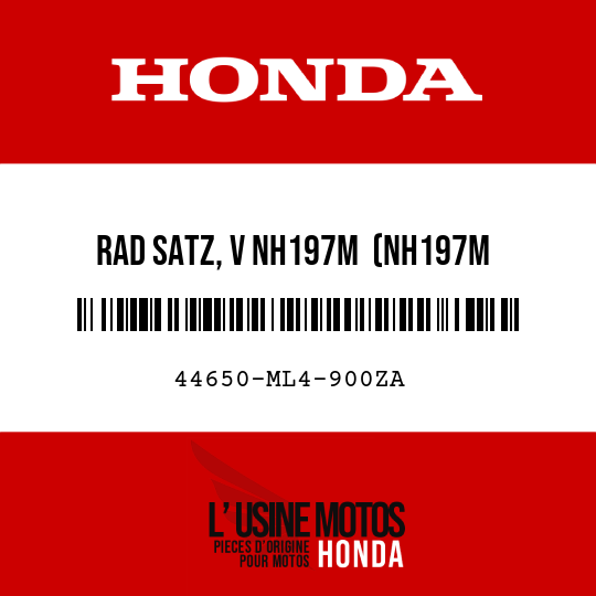 image de 44650-ML4-900ZA RAD SATZ, V NH197M  (NH197M KARAKORUM-GRAU-METALLIC)