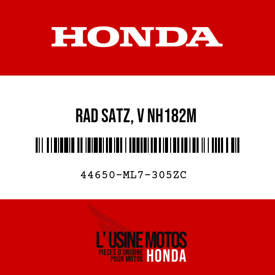 image de 44650-ML7-305ZC RAD SATZ, V NH182M 