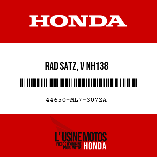 image de 44650-ML7-307ZA RAD SATZ, V NH138 