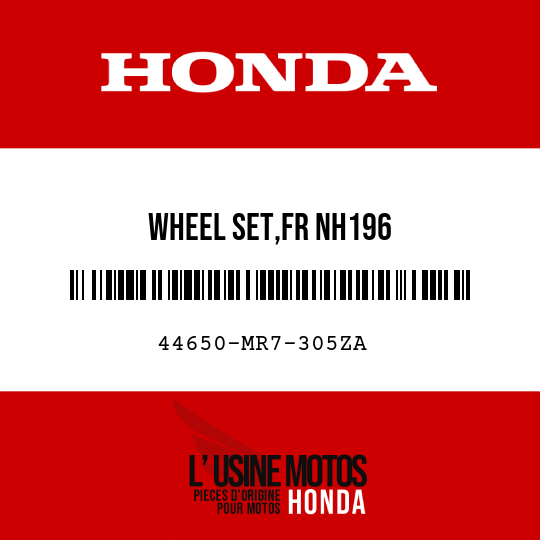 image de 44650-MR7-305ZA WHEEL SET,FR NH196