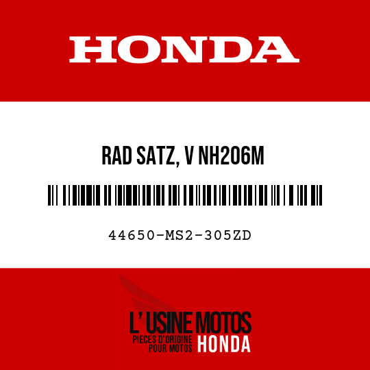 image de 44650-MS2-305ZD RAD SATZ, V NH206M 