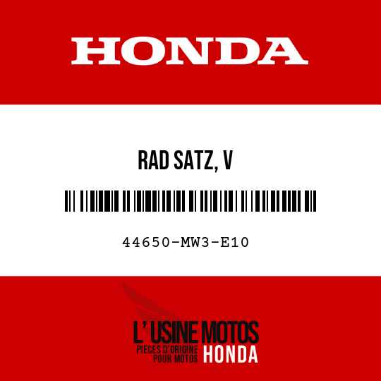 image de 44650-MW3-E10 RAD SATZ, V