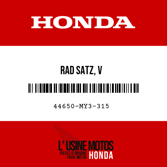 image de 44650-MY3-315 RAD SATZ, V