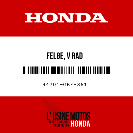 image de 44701-GBF-861 FELGE, V RAD