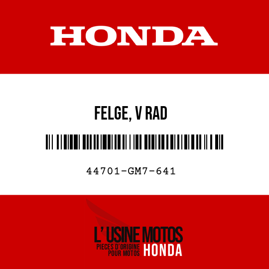 image de 44701-GM7-641 FELGE, V RAD