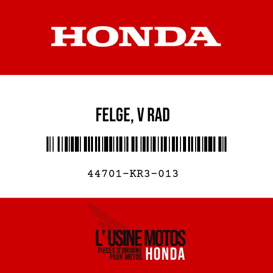 image de 44701-KR3-013 FELGE, V RAD