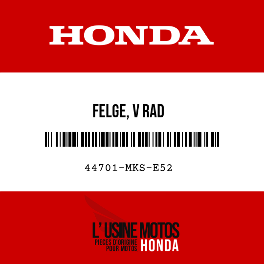 image de 44701-MKS-E52 FELGE, V RAD