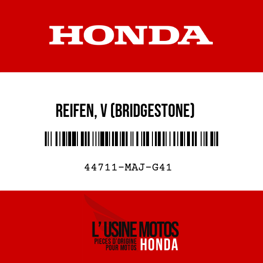 image de 44711-MAJ-G41 REIFEN, V (BRIDGESTONE) (120/70ZR17)