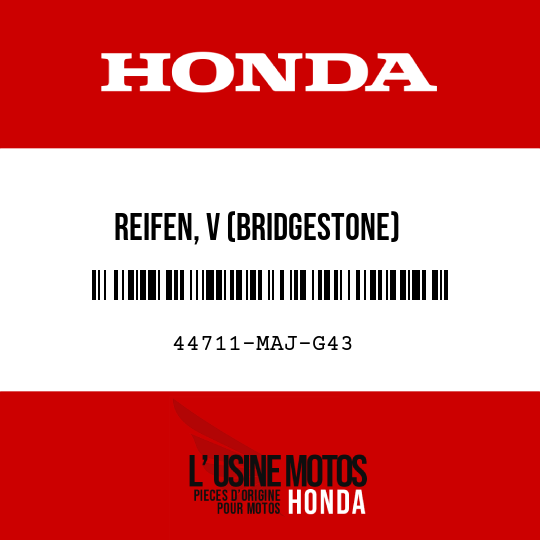 image de 44711-MAJ-G43 REIFEN, V (BRIDGESTONE) (120/70ZR17)