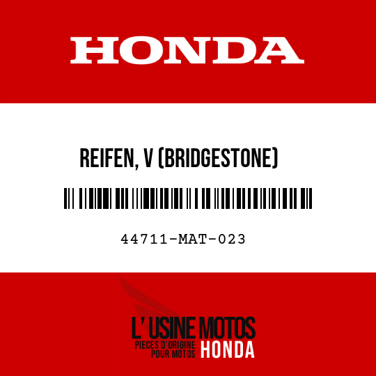 image de 44711-MAT-023 REIFEN, V (BRIDGESTONE) (120/70ZR17)