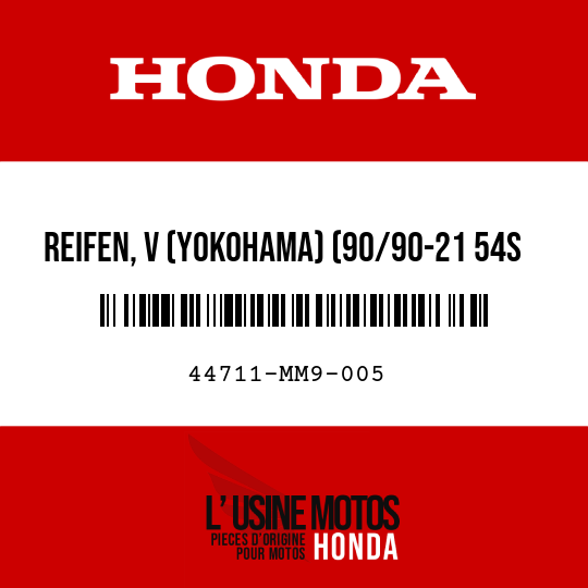 image de 44711-MM9-005 REIFEN, V (YOKOHAMA) (90/90-21 54S E-703)