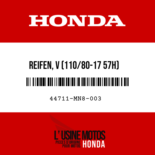 image de 44711-MN8-003 REIFEN, V (110/80-17 57H) (BRIDGESTONE)