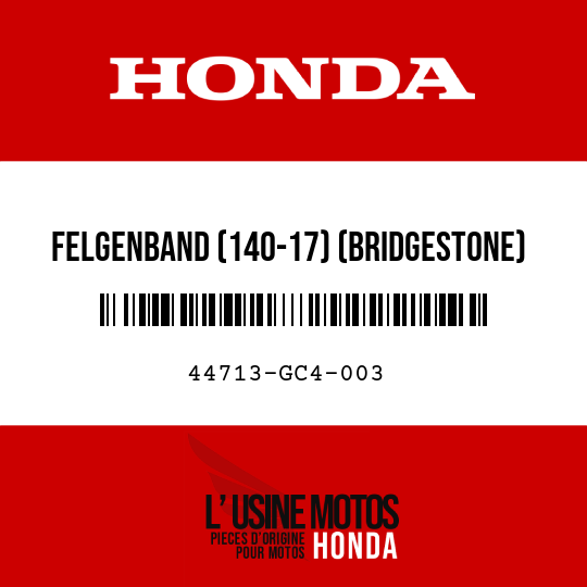 image de 44713-GC4-003 FELGENBAND (140-17) (BRIDGESTONE)