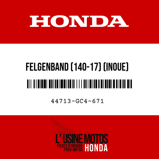 image de 44713-GC4-671 FELGENBAND (140-17) (INOUE)