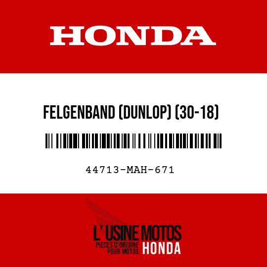 image de 44713-MAH-671 FELGENBAND (DUNLOP) (30-18)