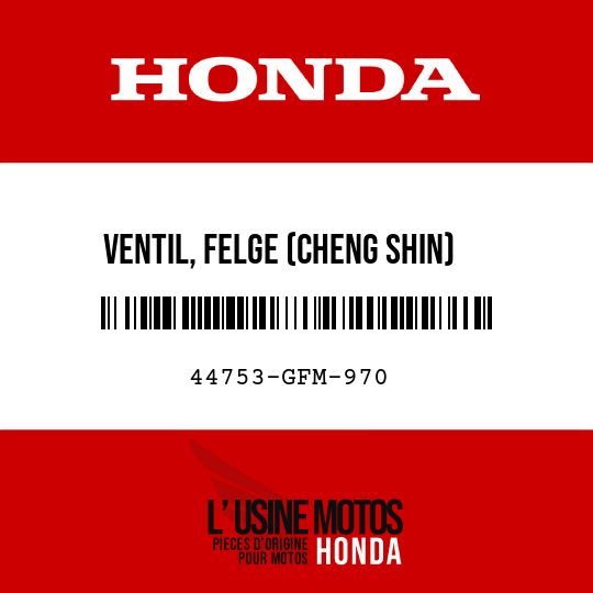 image de 44753-GFM-970 VENTIL, FELGE (CHENG SHIN)