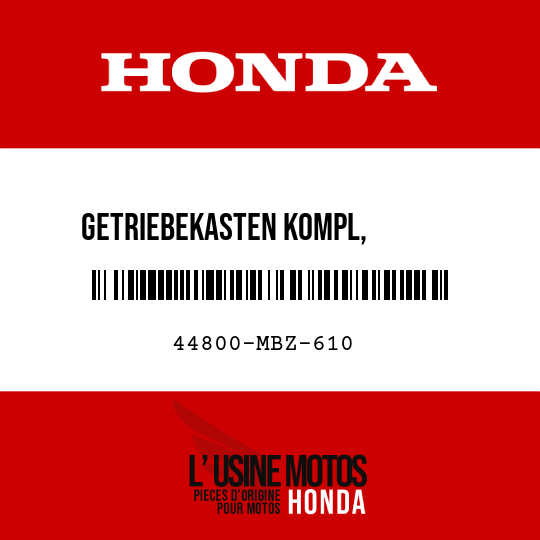 image de 44800-MBZ-610 GETRIEBEKASTEN KOMPL,        GESCHWINDIGKEITSMESSER