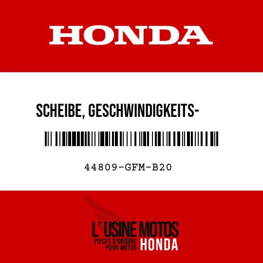 image de 44809-GFM-B20 SCHEIBE, GESCHWINDIGKEITS-    MESSERGETRIEBE