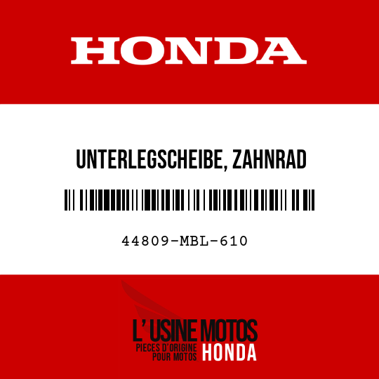 image de 44809-MBL-610 UNTERLEGSCHEIBE, ZAHNRAD