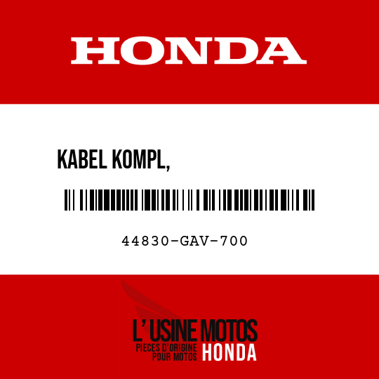 image de 44830-GAV-700 KABEL KOMPL,                 GESCHWINDIGKEITSMESSER