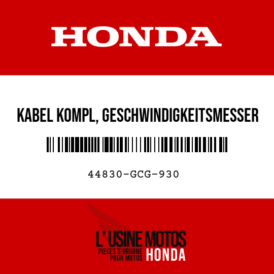 image de 44830-GCG-930 KABEL KOMPL, GESCHWINDIGKEITSMESSER
