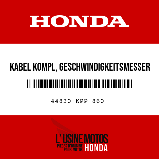 image de 44830-KPP-860 KABEL KOMPL, GESCHWINDIGKEITSMESSER