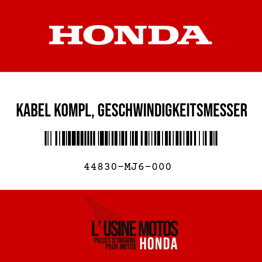 image de 44830-MJ6-000 KABEL KOMPL, GESCHWINDIGKEITSMESSER