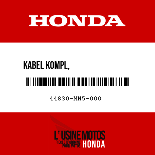 image de 44830-MN5-000 KABEL KOMPL,                 GESCHWINDIGKEITSMESSER